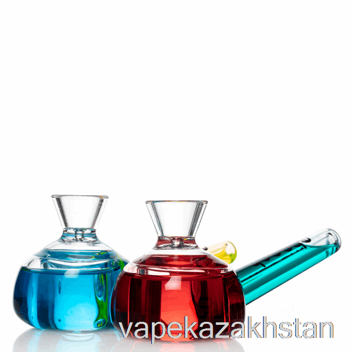 Vape Smoke Cheech Glass Dual Bun Freezable Hand Pipe Yellow / Red